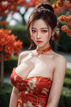 Xialin - Sex doll chinoise en robe traditionnelle