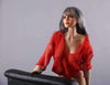 Valérie - Sex doll professeure particulière aux cheveux gris, 148 cm